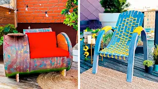 DIY Outdoor furniture. Amazing Backyard crafts