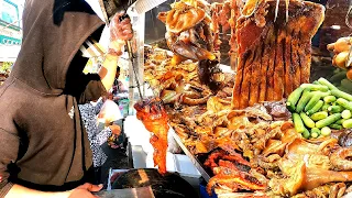 Amazing Skin Crispy! Grilled Pork's Legs, Pork Chops, Duck & More - Cambodian Street Food