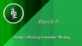 MSAD6 Budget Advisory Committee Meeting, March 9, 2023