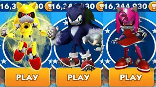 Sonic Dash - Super Metal Sonic VS Werehog VS Metal Amy _ Movie Sonic vs All Bosses Zazz Eggman