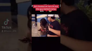 Girl cheated on her boyfriend and the guy started crying 😢