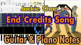 Jackie Chan | End Credit Song | Guitar Tabs and Piano Notes - Easy Tutorial