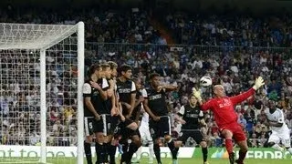 Real Madrid 6 Málaga 2 Gol Cristiano Ronaldo libre indirecto dentro del área