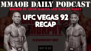 UFC Vegas 92: Barboza vs. Murphy Recap MMAOB Daily Podcast For May 19th