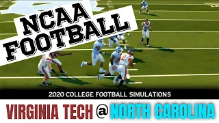Virginia Tech at North Carolina 2020 NCAA Football Simulation