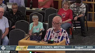 City Council Regular Meeting | Aug 7, 2023