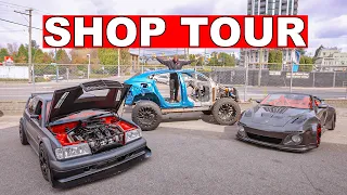 Shop Tour & Lamborghini Urus +Chevy Tahoe Body Swap Update