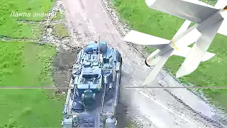 Удар дрона Ланцет в зенитную установку Gepard Украины