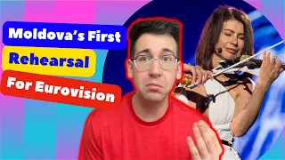 🇲🇩 Moldova's First Semi-Final Rehearsal at Eurovision 2024 (REACTION)