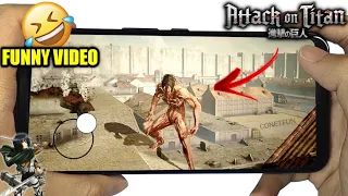 Top 10 Attack on Titan Games for Android | 🤣Funny Video