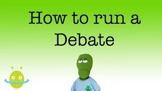 How to run a debate