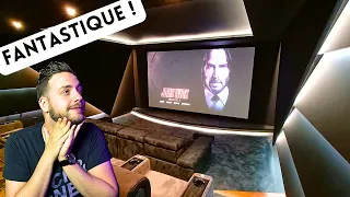 Cette SALLE CINÉMA PRIVÉE est une PURE FOLIE ! 15 enceintes & 4 caissons de basses.