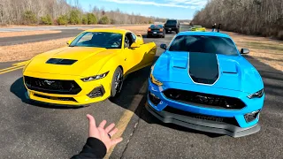 Racing the 2024 Mustang GT vs. 2022 Mustang Mach 1!!