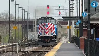 The Complete Metra Evening Rush Hour On The Alternate Schedule At National Street On April 22, 2024