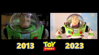 Toy Story (1995) Buzz Lightyear's Arrival | Comparison  2013 - 2023