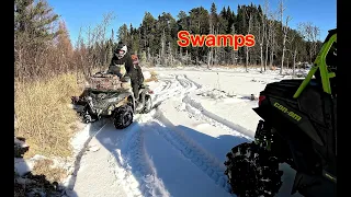 Back Diamond ATV Trail Tons Cutting Swamps Can Am Outlander 700 Group Ride