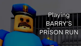 Playing BARRY'S PRISON RUN Easy Mode (Original Game)