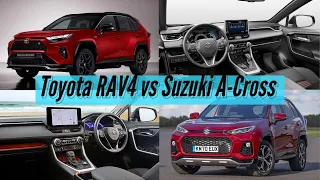 2023 Suzuki A-Cross Plug in Hybrid vs 2023 Toyota RAV4 GR-Sport | SUV Battles!