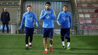 Final training session for FC Barcelona ahead of Clásico