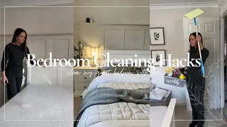 BEDROOM CLEANING HACKS | CLEAN WITH ME | #cleaninghacks #cleaning #cleaningtips #cleaningmotivation