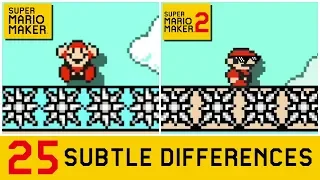 25 Subtle Differences between Super Mario Maker 2 and SMM1 (1/4)