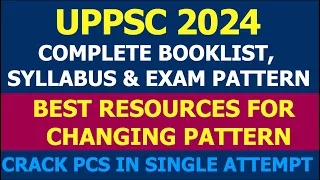 UPPSC 2024 BOOKLIST,SYLLABUS & EXAM PATTERN|How to Crack UP PCS 2024|UPPCS PRE PREPARATION STRATEGY