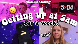 getting up at 5am for a week!💗*Challenge*😴/ homeschooling📝 | kathie