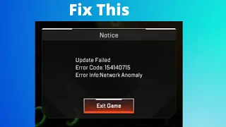 How to fix "Network Anomaly" error on apex legends mobile | fix 154140715 on apex legends mobile