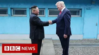 Trump and Kim Jong-un meet at Korean demilitarised zone - BBC News