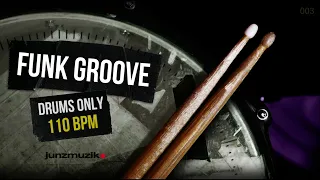 ★ FUNK DRUM GROOVE - 110 BPM ★ Drums only backing track. Drum Track #backingtrack