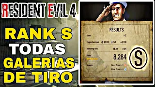 Resident Evil 4 Remake Rank S em Todas as Galerias de Tiro