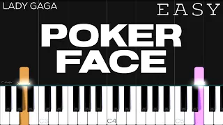 Lady Gaga - Poker Face | EASY Piano Tutorial
