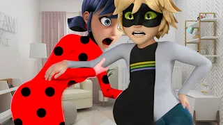 Miraculous Pregnant Ladybug VS Pregnant Catnoir - Paper dolls story