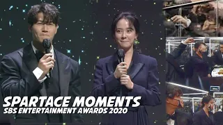 Spartace Moments 2020 SBS Entertainment Awards | Song Ji Hyo Kim Jong Kook | 꾹멍커플 SBS 연예대상