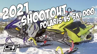 SHOOTOUT! 2021 Ski-Doo Summit X 850 Turbo vs 2021 Polaris Pro RMK 850