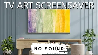 Watercolor Abstract Framed Art Screensaver | 3 Hr | No Sound | Wall Art TV | DIY Frame TV