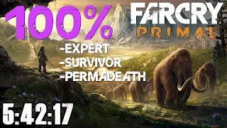 Far Cry Primal 100% Speedrun - Expert Survivor PERMADEATH - 5:42:13