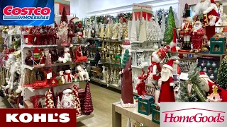 HOMEGOODS COSTCO KOHL'S CHRISTMAS DECORATIONS HOME DECOR SHOP WITH ME SHOPPING STORE WALK THROUGH