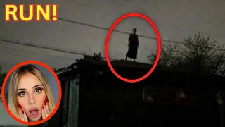 if you see THIS LADY on YOUR ROOF, RUN away FAST!! *scary*