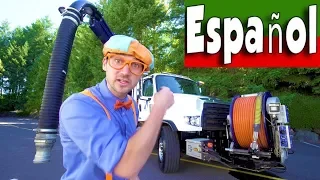 Máquinas para Niños con Blippi Español | Aprenda Sobre el Camión Aspirador