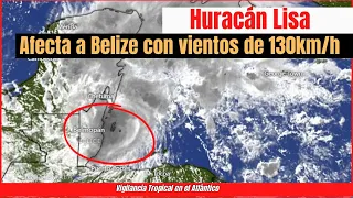 El #huracán #lisa afecta a #belize con vientos superior a los 130km/h