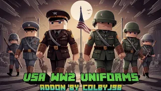 WW2 Mod Showcase Minecraft Pe - [3D] USA WW2 Uniforms Add-On | Mod Showcase