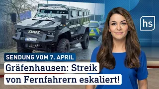 Gräfenhausen: Streik von Fernfahrern eskaliert! | hessenschau vom 07.04.2023