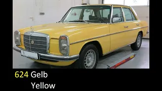 13. FACTORY COLORS MERCEDES W114 W115 1967-1976