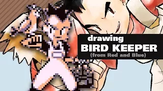 Drawing Bird Keeper From Red and Blue