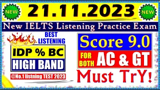 IELTS LISTENING PRACTICE TEST 2023 WITH ANSWERS | 21.11.2023