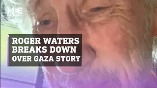 Former Pink Floyd frontman Roger Waters breaks down as he reads article about boy from Gaza
