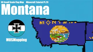 Montana - Small Scale US State Flag Map Minecraft Tutorial [Part 29]