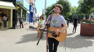 Sam Clifford Cover of Folsom Prison Blues from Grafton Street Dublin Ireland