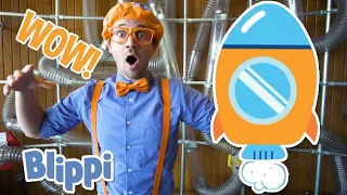 Blippi Builds A Rocketship | Learn Space and Planets | Educational Videos For Kids